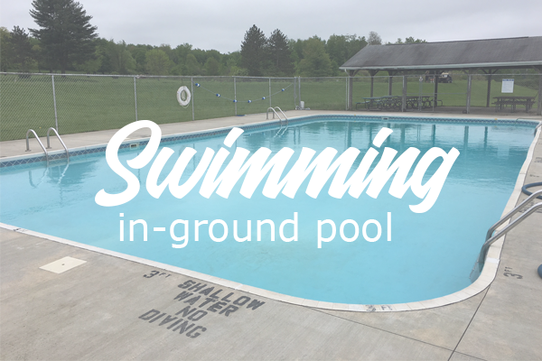 In-ground on-site swimming pool for relaxing or fun in the sun!